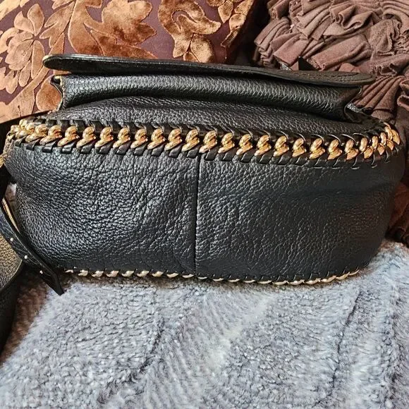 RARE! Coach Dakota 21 Flap Crossbody Bag Purse in Black pebbled leather - Picture 4 of 8